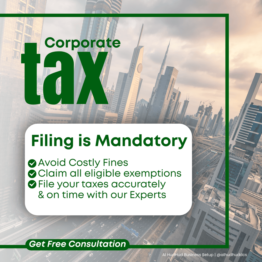 Corporate Tax Consultancy - AL HUDHUD DOCUMENT CLEARING SERVICES